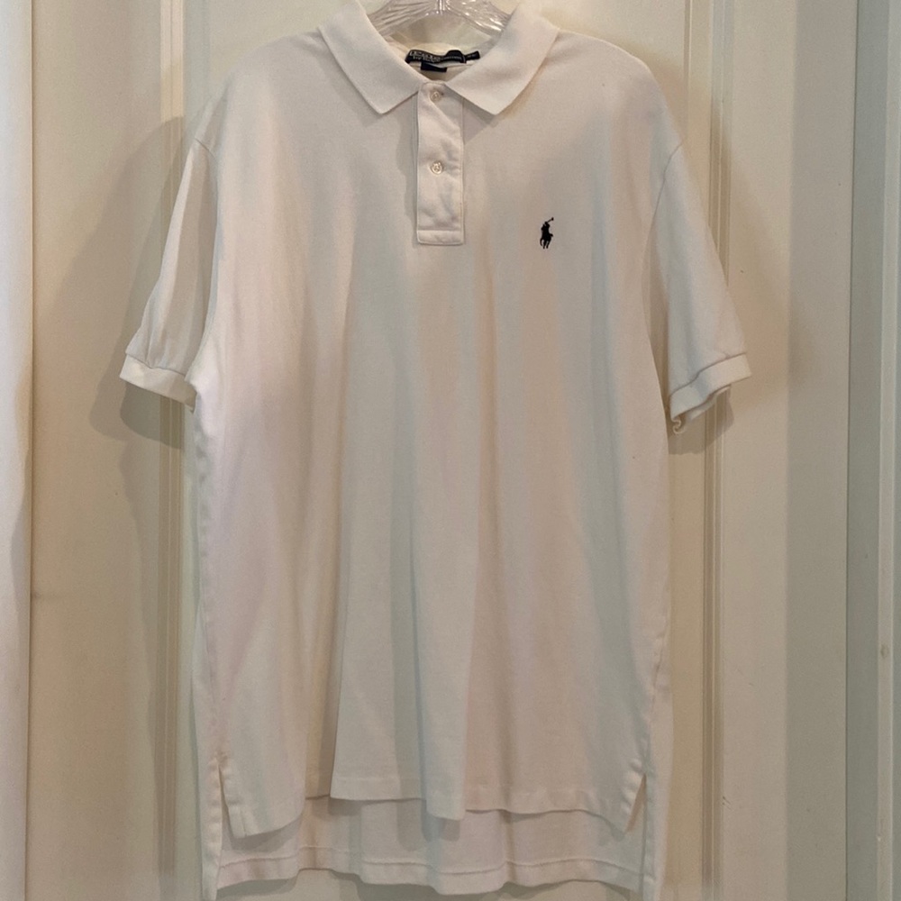 Mens white polo